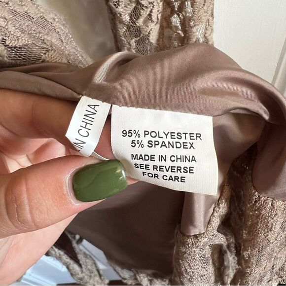 The Pyramid Collection Taupe Lace Jacket - Picture 8 of 10